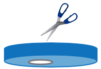 Make hole in dressing